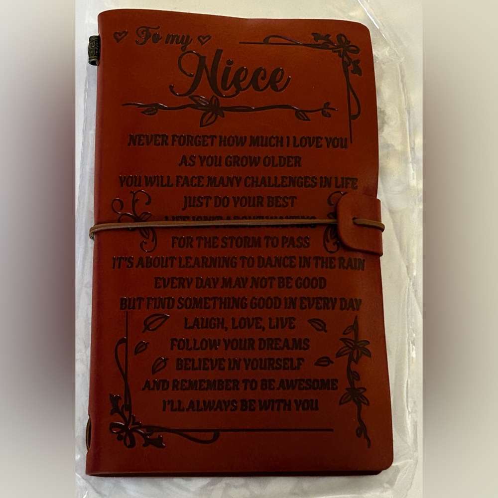 To My Niece‎ Leather Journal 140 Page Refillable Journal Birthday Graduation